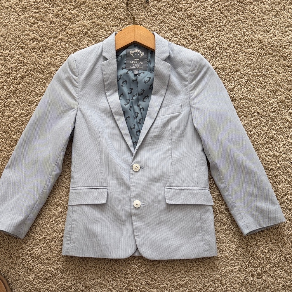 Appaman blue & white pin stripe Kids Blazer with Nautical Lining